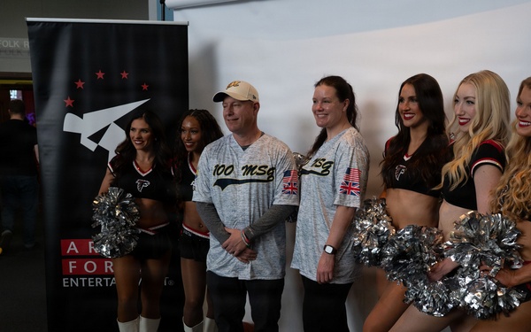 Atlanta Falcons Cheerleaders visit RAF Mildenhall