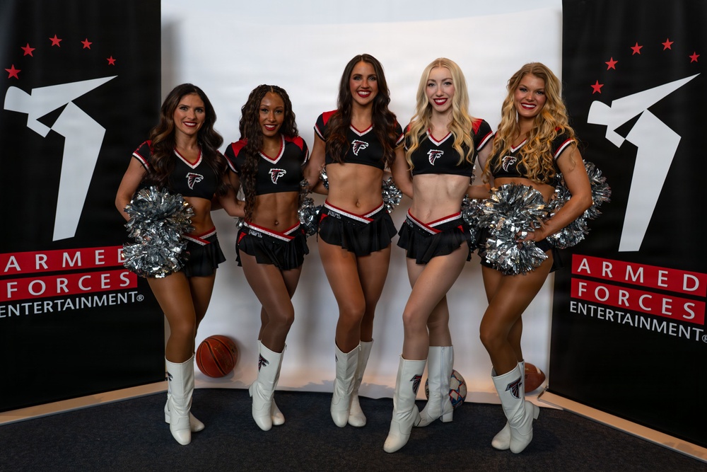 Atlanta Falcons Cheerleaders visit RAF Mildenhall