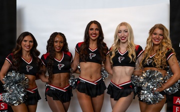 Atlanta Falcons Cheerleaders visit RAF Mildenhall