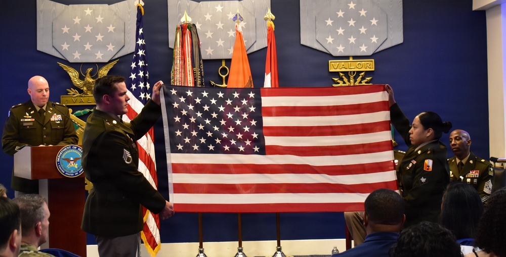Sgt. Maj. Richard Knotts' retirement ceremony at the Pentagon's Hall of Heroes