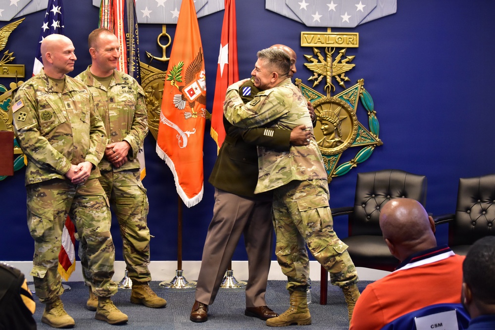 Sgt. Maj. Richard Knotts' retirement ceremony at the Pentagon's Hall of Heroes