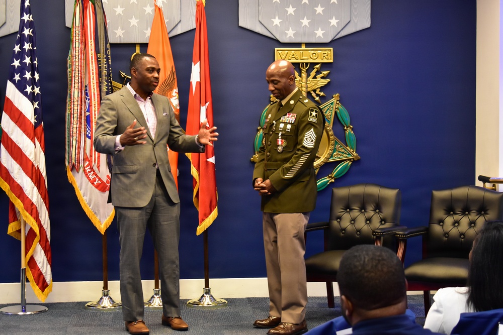 Sgt. Maj. Richard Knotts' retirement ceremony at the Pentagon's Hall of Heroes