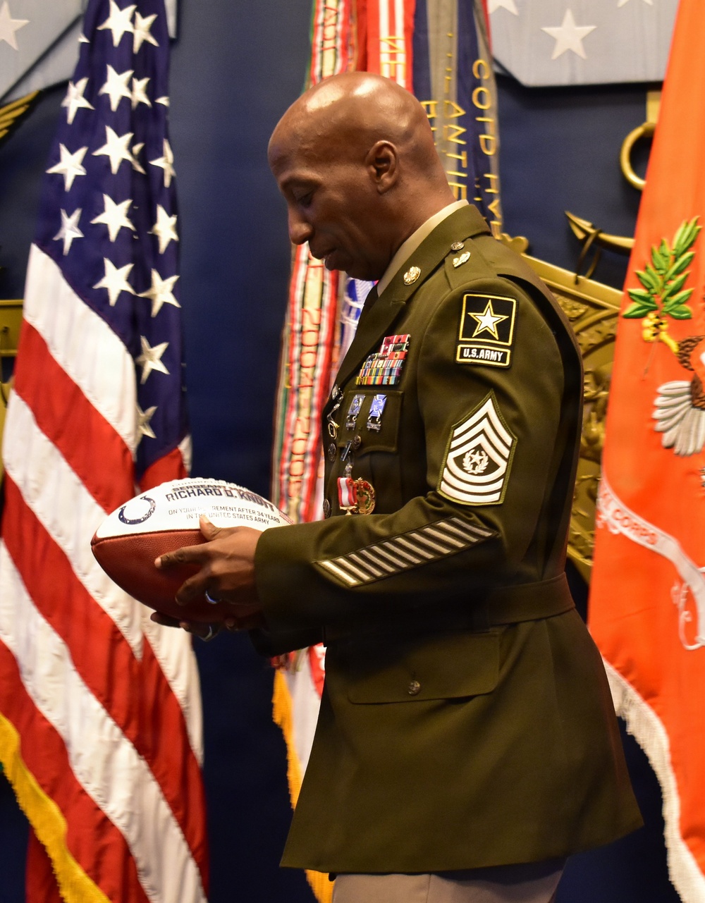 Sgt. Maj. Richard Knotts' retirement ceremony at the Pentagon's Hall of Heroes
