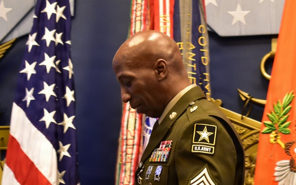Sgt. Maj. Richard Knotts' retirement ceremony at the Pentagon's Hall of Heroes