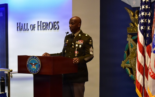 Sgt. Maj. Richard Knotts' retirement ceremony at the Pentagon's Hall of Heroes