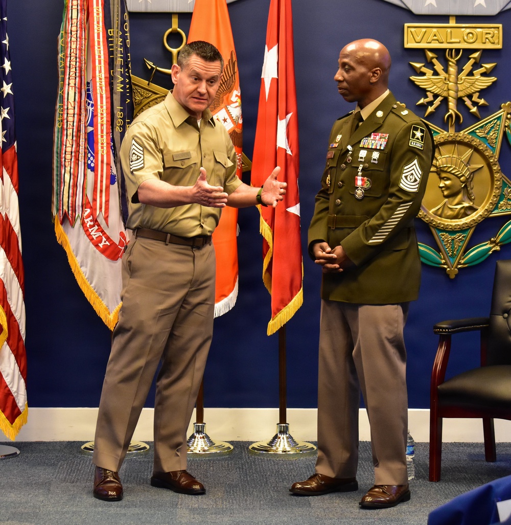 Sgt. Maj. Richard Knotts' retirement ceremony at the Pentagon's Hall of Heroes