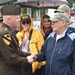 Lt. Gen. John Morrison Jr., the Army Deputy Chief of Staff, G-6, Greets Honor Flight Veterans at the WWII Memorial