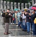 Lt. Gen. John Morrison Jr., the Army Deputy Chief of Staff, G-6, Greets Honor Flight Veterans at the WWII Memorial