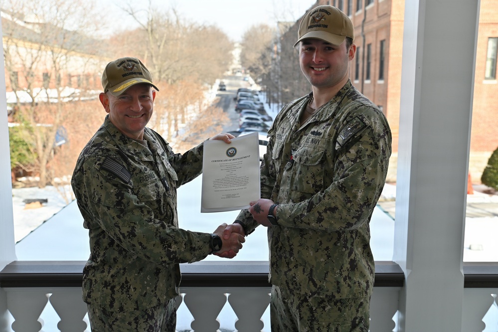 Naval District Washington Conducts Reenlistment