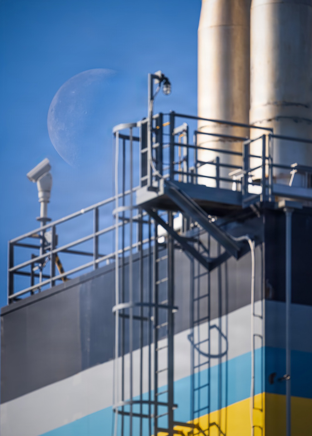 Moonset at Naval Station Norfolk