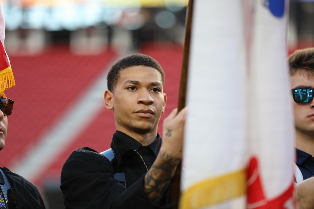 Soldier Hold Army Flag