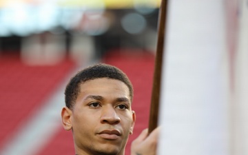 Soldier Hold Army Flag