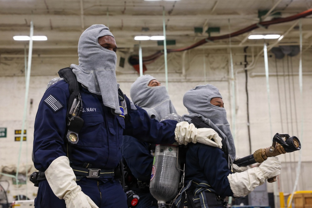 Damage Control Drills on PCU John F. Kennedy