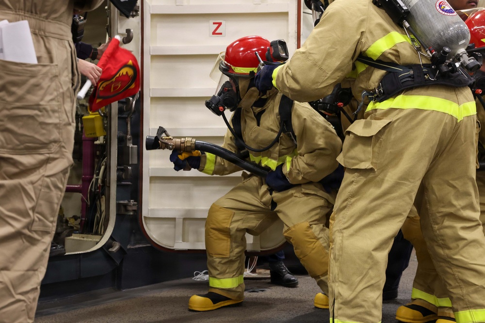 Damage Control Drills on PCU John F. Kennedy