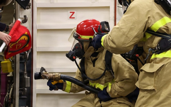 Damage Control Drills on PCU John F. Kennedy