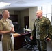 Judge Advocate General of the Navy Maj. Gen. Bligh, speaks with Marines and Sailors from Wounded Warrior Care