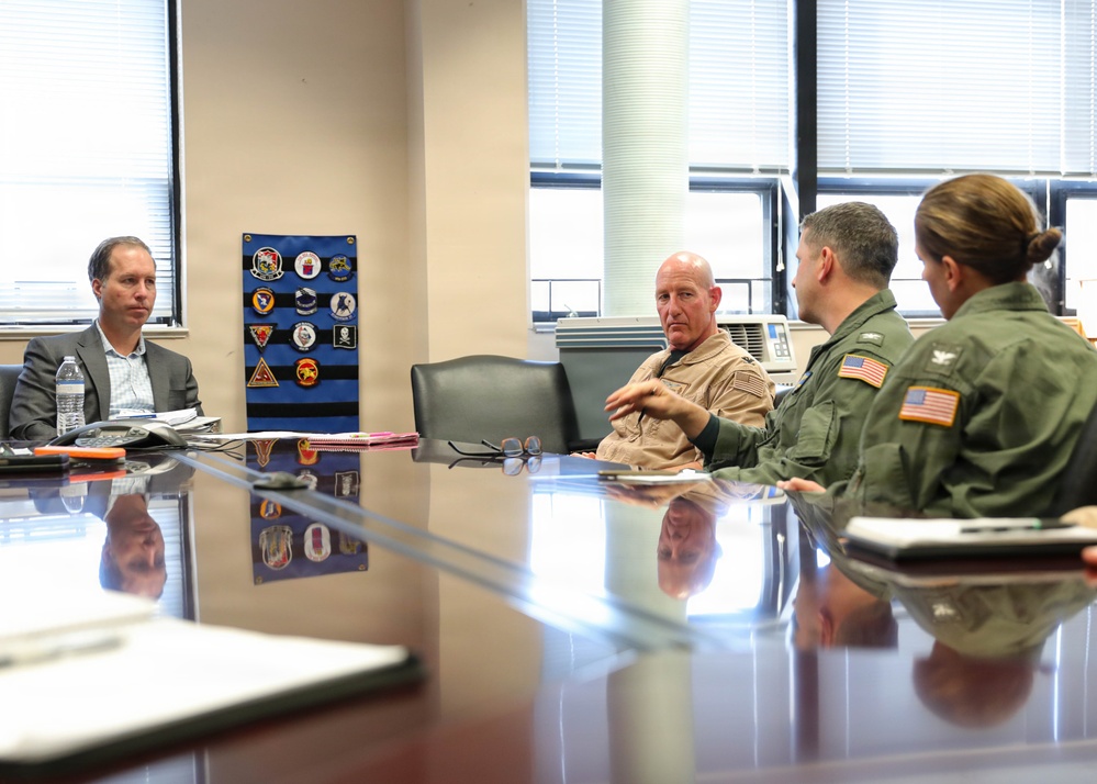 The Honorable Benjamin Kohlmann, Assistant Secretary of the Navy for Manpower and Reserve Affairs meets with leadership from Commander Strike Fighter Wing Atlantic