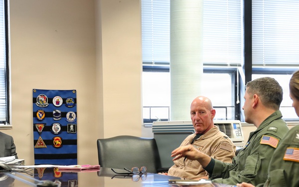 The Honorable Benjamin Kohlmann, Assistant Secretary of the Navy for Manpower and Reserve Affairs meets with leadership from Commander Strike Fighter Wing Atlantic