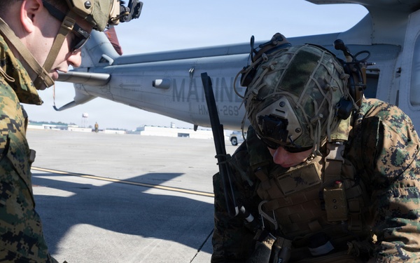 Advanced Infantry Training Battalion SOI-E and HMLA-269 execute Wave Breaker exercise