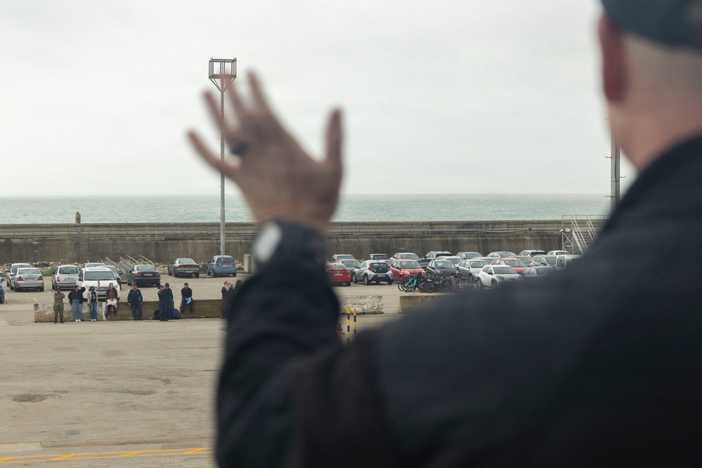 USS Bulkeley (DDG 84) departs Naval Station Rota, Spain to begin Patrol 5, Jan. 26, 2026