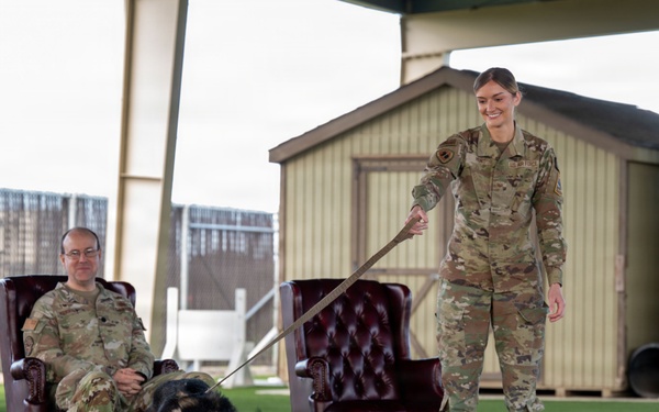 Vandenberg Military Working Dog Kiru Retires