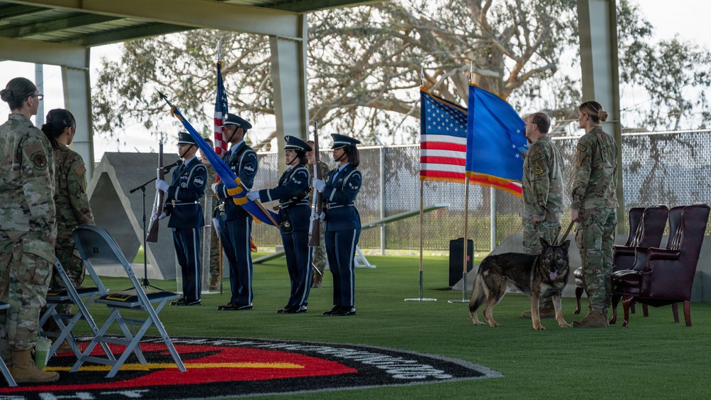Vandenberg Military Working Dog Kiru Retires