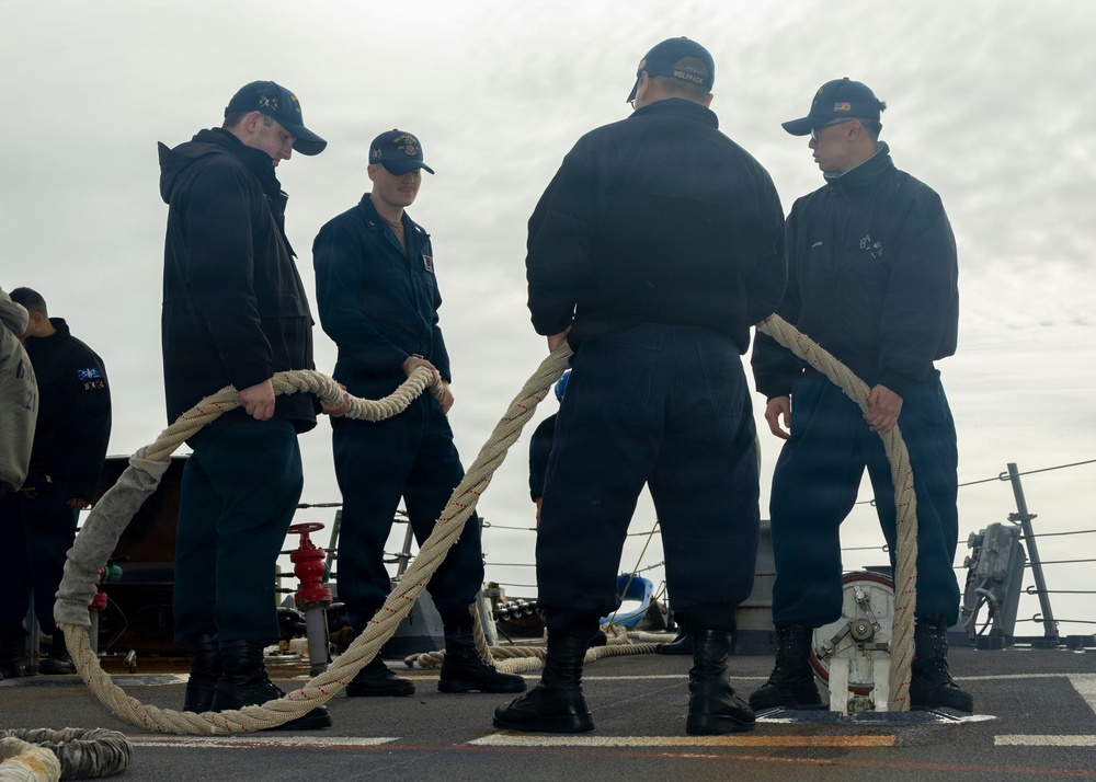 USS Bulkeley (DDG 84) departs Naval Station Rota, Spain to begin Patrol 5, Jan. 26, 2026