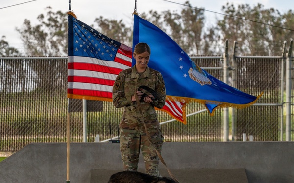 Vandenberg Military Working Dog Kiru Retires