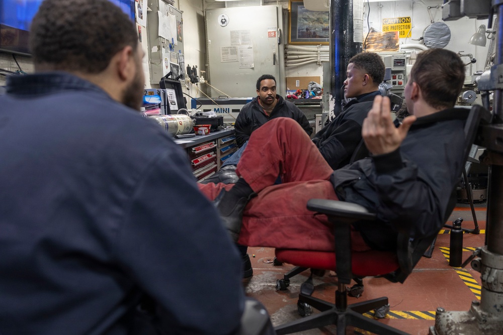 DC2 Adrain Johnson leads Damage control training aboard USS Bulkeley (DDG 84), Jan. 29, 2026
