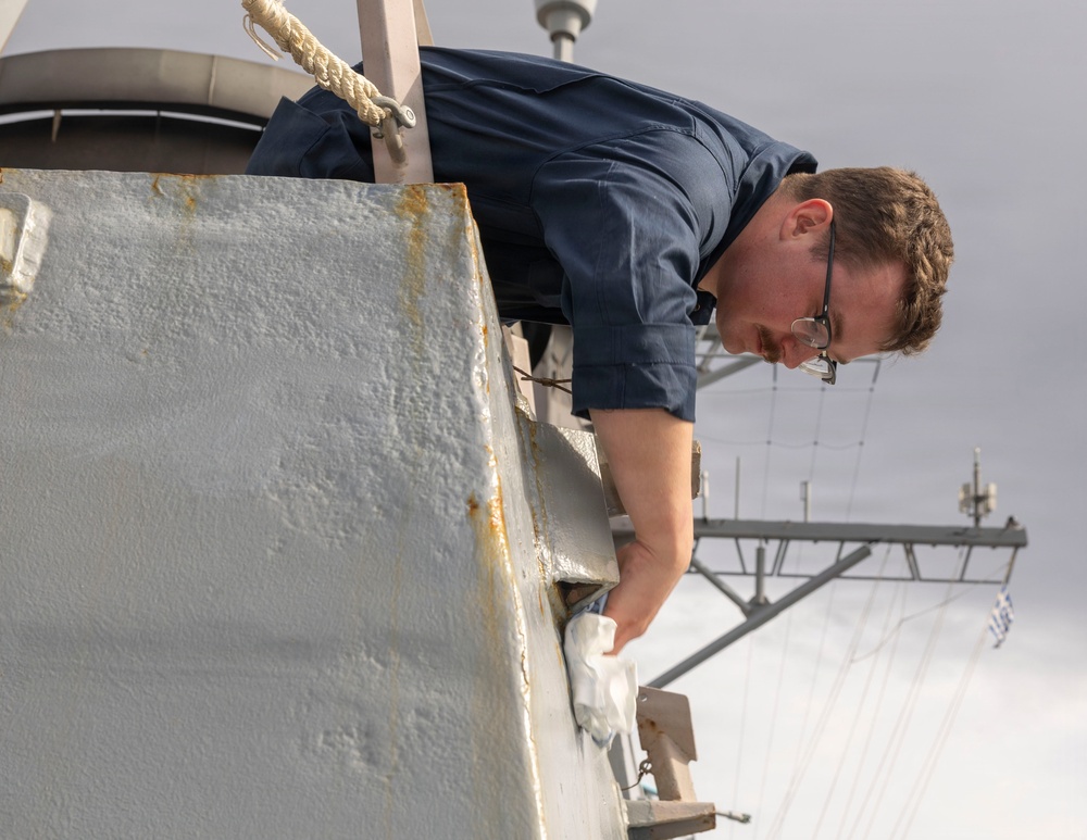 USS Bulkeley (DDG 84) pulls into Souda Bay, Greece for a scheduled port visit, Jan. 30, 2026