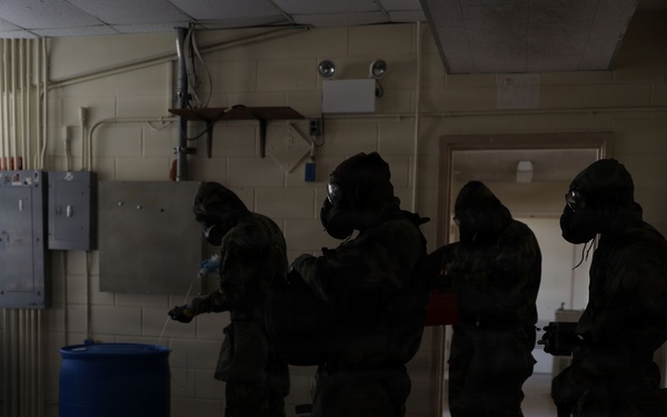 CBRN Marines Conduct Site Assessment during Combined MCCRE