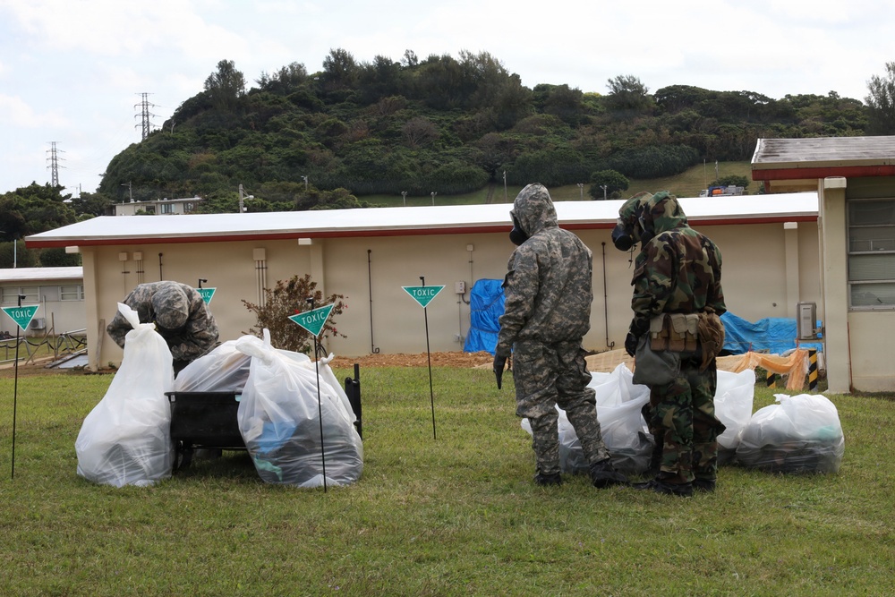 CBRN Marines Conduct Site Assessment during Combined MCCRE