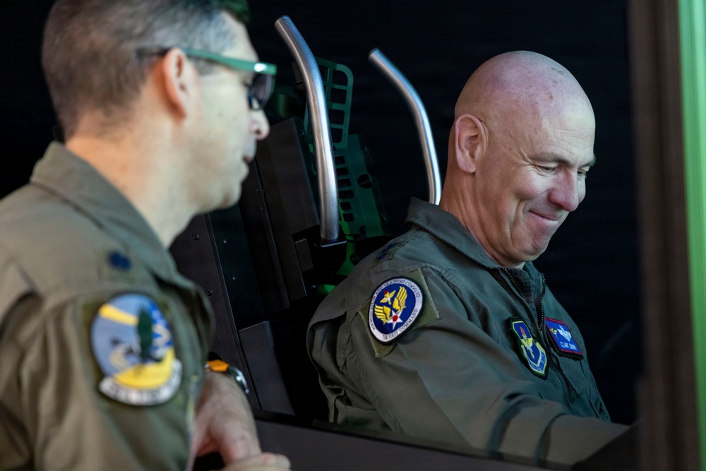 AETC commander assesses T-7 program during visits to test, production sites