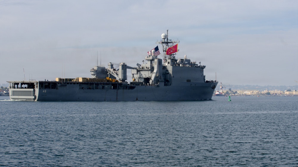 Task Force Ashland Marines, Sailors Depart San Diego Aboard USS Ashland
