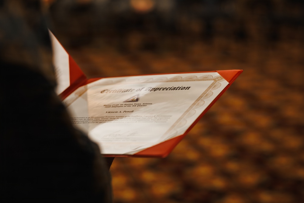 MCAS Yuma Civilian Human Resources Office Awards Presentation