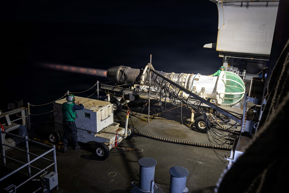 USS Gerald R. Ford (CVN 78) Jet Engine Testing