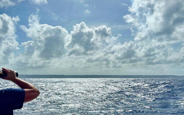USCGC Frederick Hatch crew search for distressed swimmer off Guam