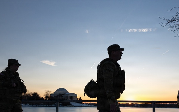 Task Force Magnolia Patrols Jefferson Memorial in Support of D.C. Safe and Beautiful Mission