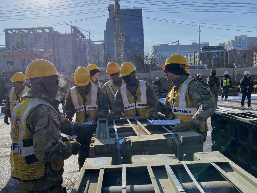 On Feb. 3, the 17th Ordnance Company and the 57th Ammunition Battalion conducted a joint rail load exercise in a powerful demonstration of partnership and adaptability.