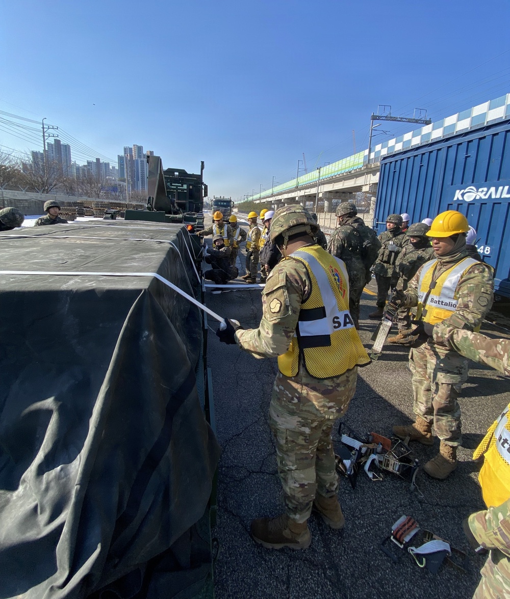 On Feb. 3, the 17th Ordnance Company and the 57th Ammunition Battalion conducted a joint rail load exercise in a powerful demonstration of partnership and adaptability.