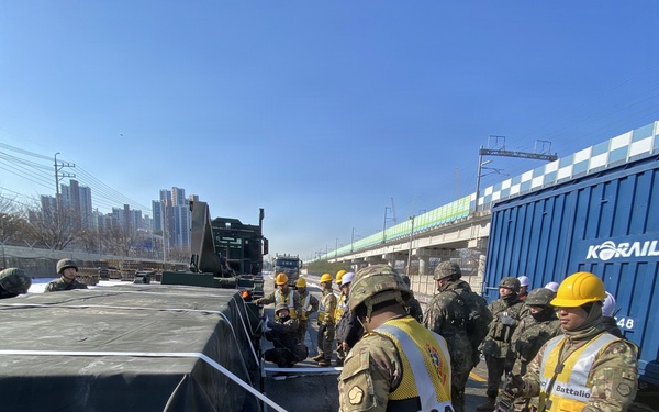 On Feb. 3, the 17th Ordnance Company and the 57th Ammunition Battalion conducted a joint rail load exercise in a powerful demonstration of partnership and adaptability.