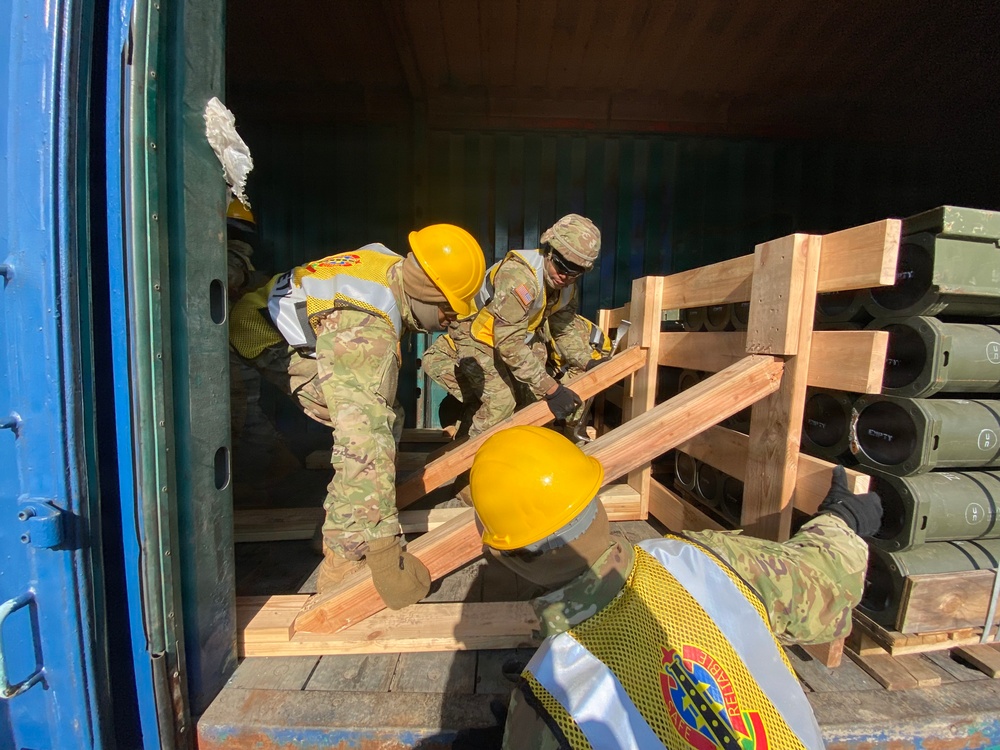 On Feb. 3, the 17th Ordnance Company and the 57th Ammunition Battalion conducted a joint rail load exercise in a powerful demonstration of partnership and adaptability.