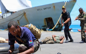 Partner nations participate visit, board, search, and seizure (VBSS) training in Port Louis, Mauritius