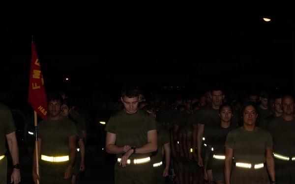 U.S. Marines with H&amp;S Company, CLR-37, Participate in a Company Run and Workout Competition