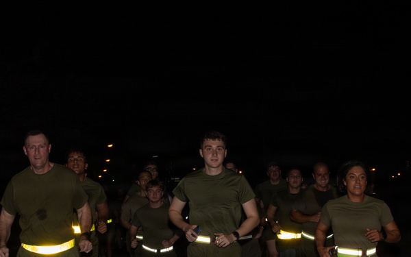 U.S. Marines with H&amp;S Company, CLR-37, Participate in a Company Run and Workout Competition