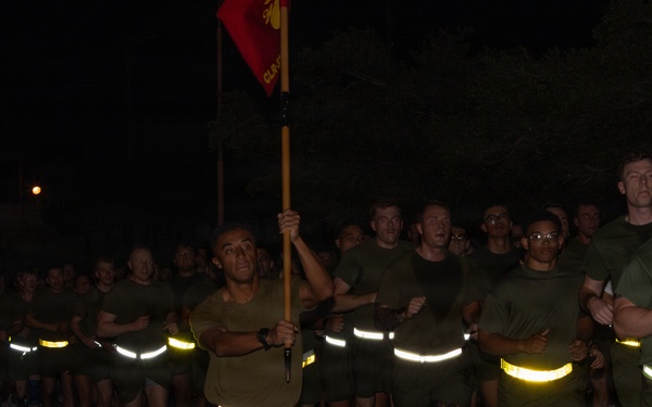 U.S. Marines with H&amp;S Company, CLR-37, Participate in a Company Run and Workout Competition