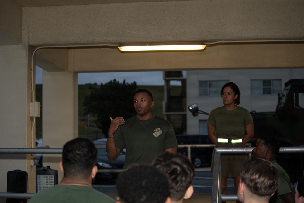 U.S. Marines with H&amp;S Company, CLR-37, Participate in a Company Run and Workout Competition