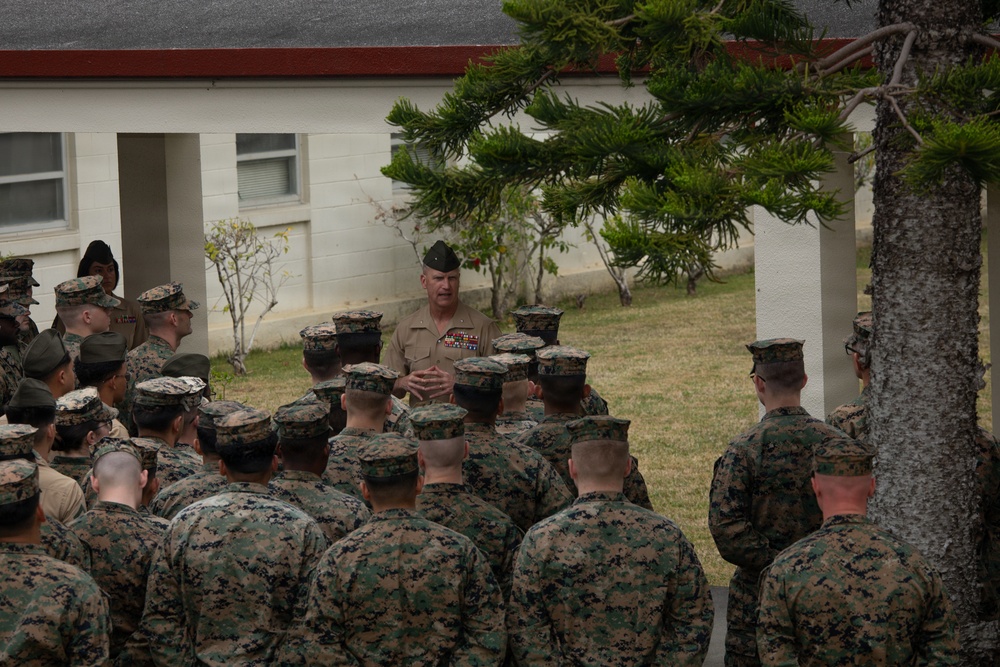Marines with 3rd Marine Logistics Group Attend a Barbecue on Camp Kinser, Okinawa, Japan