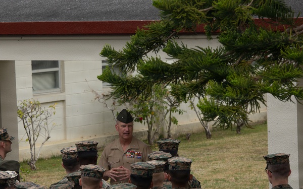 Marines with 3rd Marine Logistics Group Attend a Barbecue on Camp Kinser, Okinawa, Japan