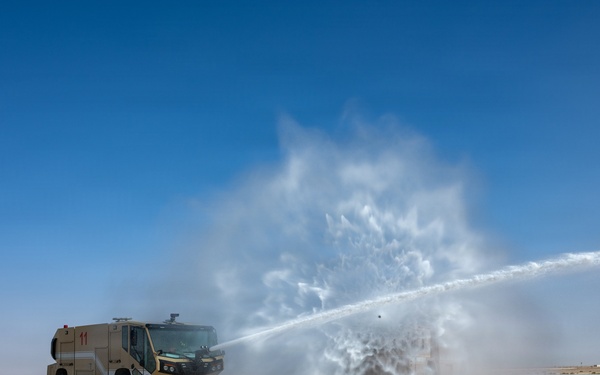 386th AEW Firefighters Train During a Readiness and Dispersal Exercise
